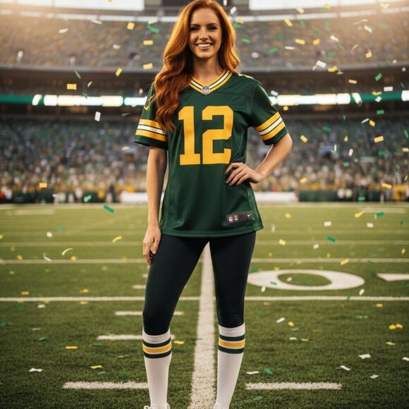 Green Bay Packers Tops - Nike NFL Green Bay Packers Aaron Rodgers #12 Jersey - L